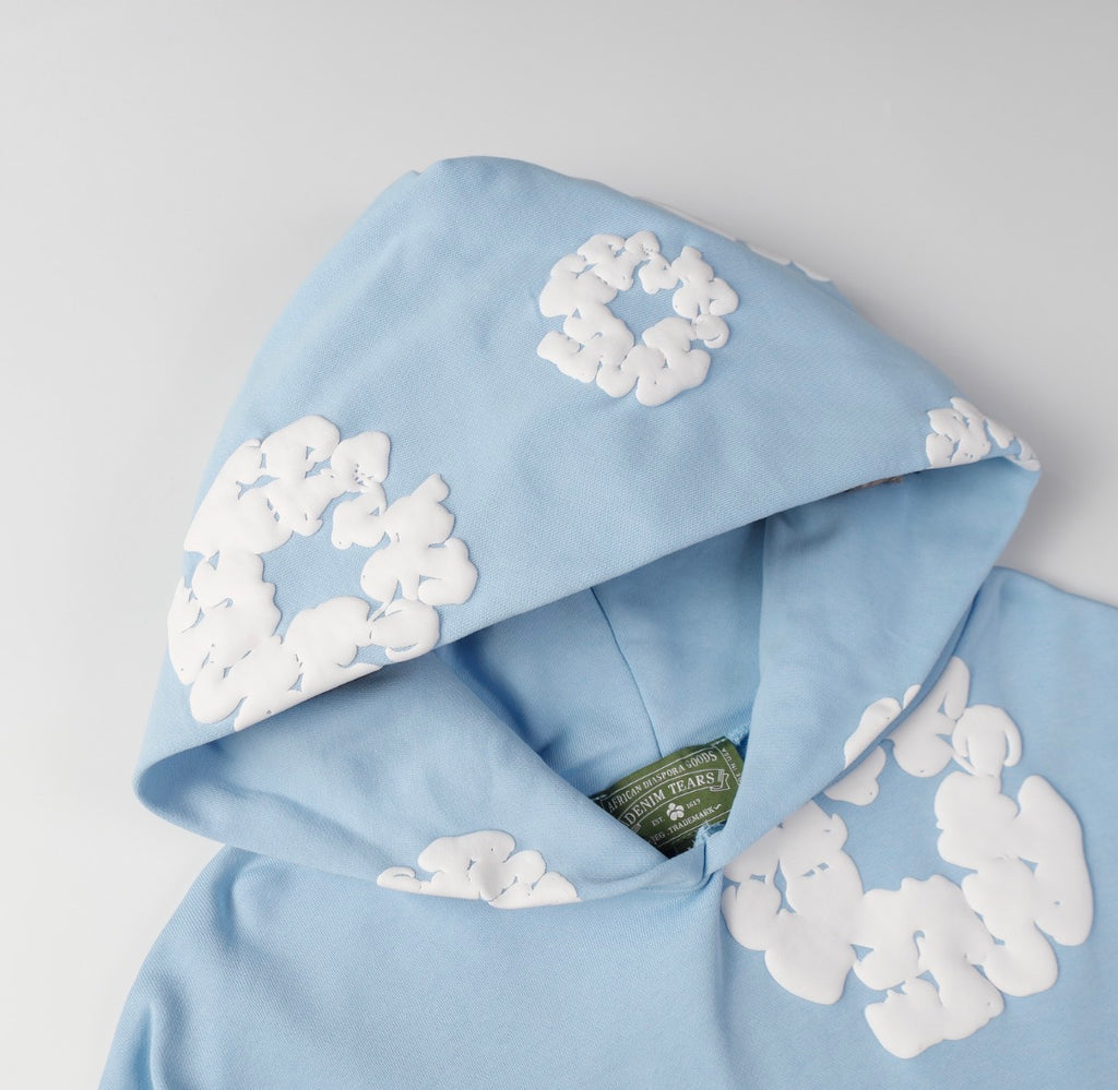 Denim Tears Cotton Wreath Hoodie (Light Blue)