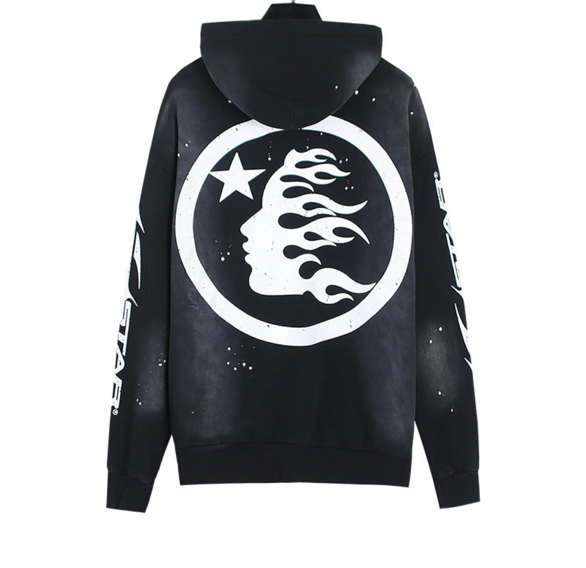 Hellstar Future Flame / Star Face Hoodie (Black)