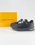 Louis Vuitton LV Trainer (Black Monogram Embossed Leather)