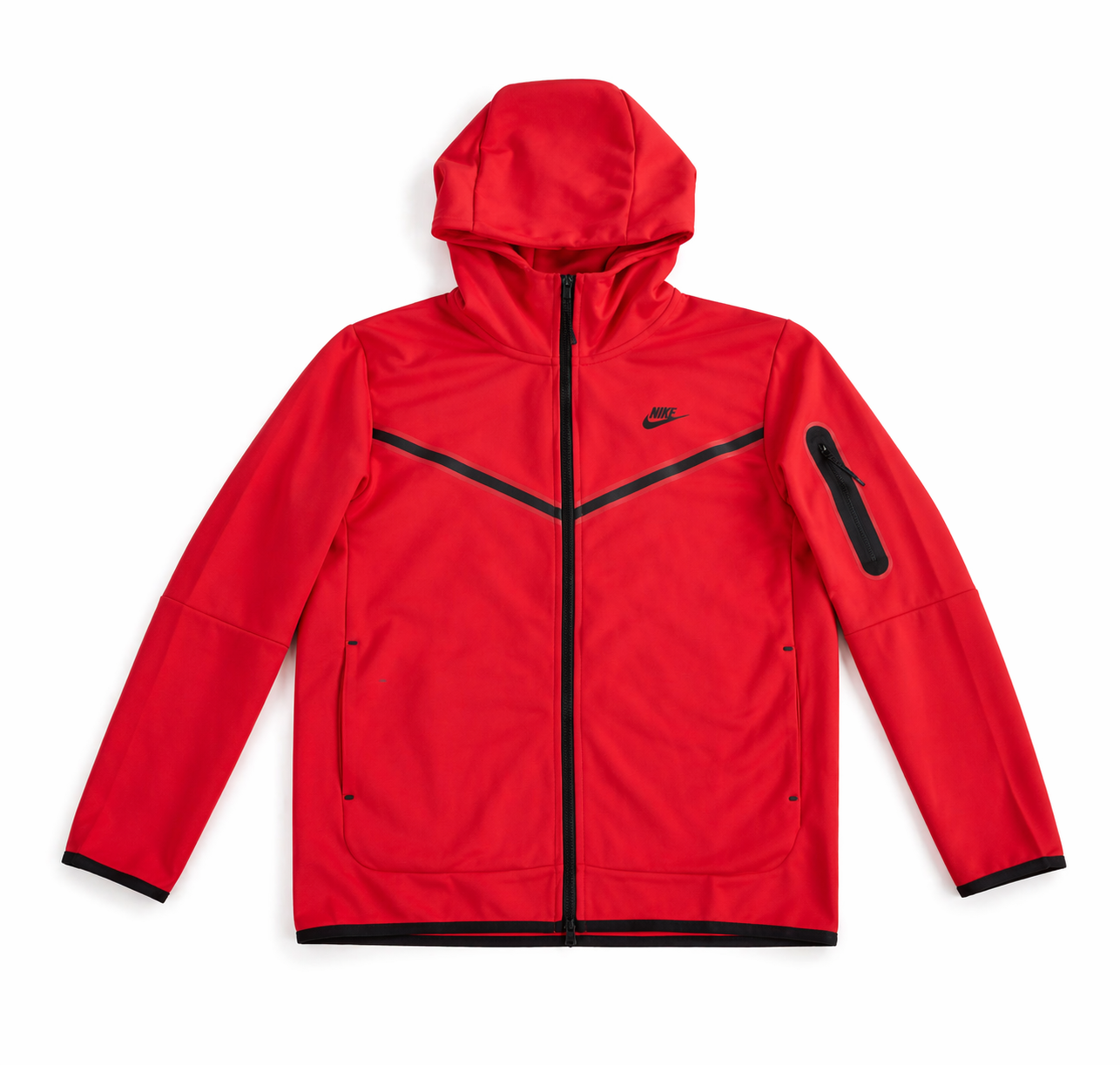 Nike Sportswear Tech Fleece Full-Zip Hoodie and Joggers Set (Red)