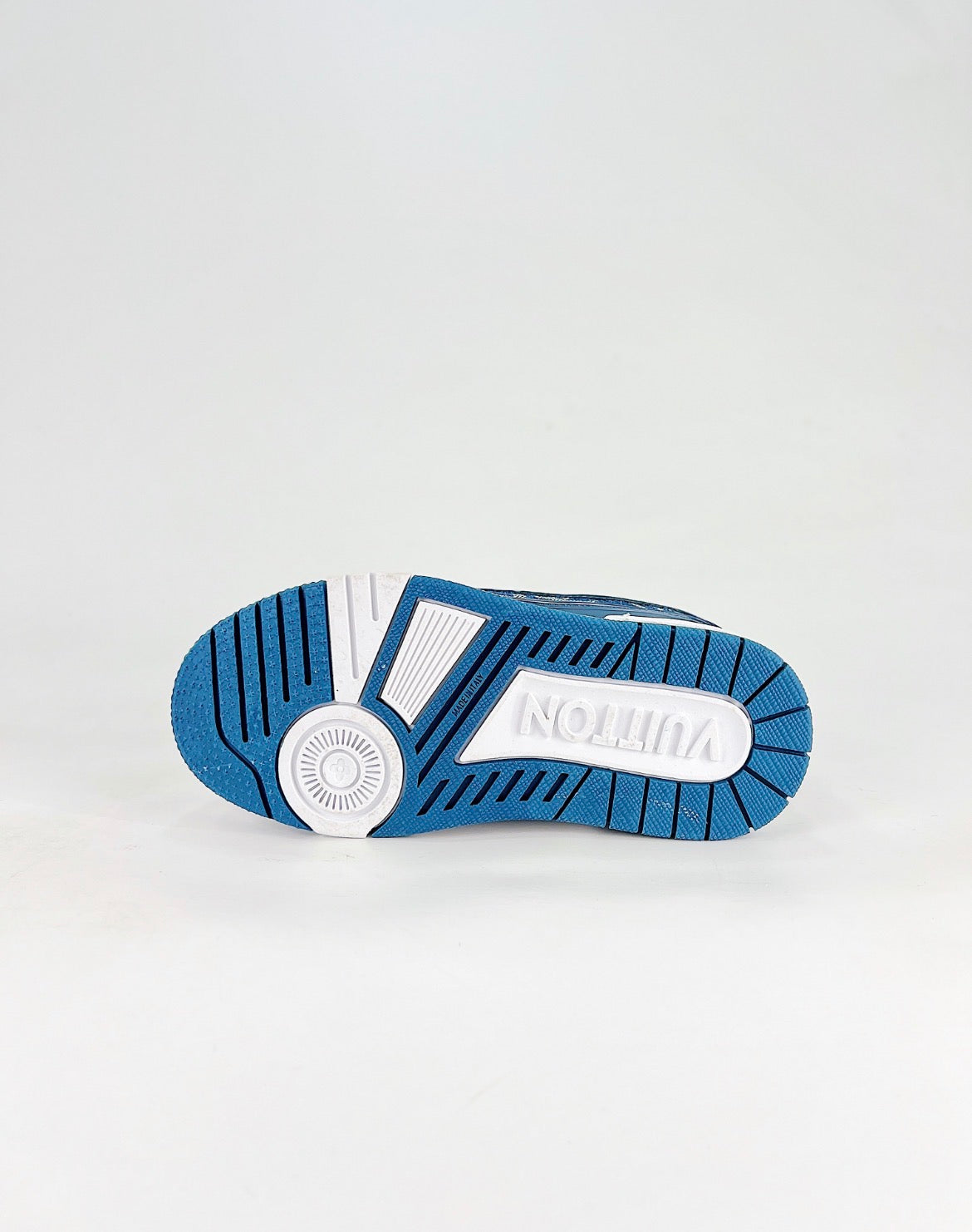 Louis Vuitton LV Trainer (Blue Monogram Denim/White Calf Leather)