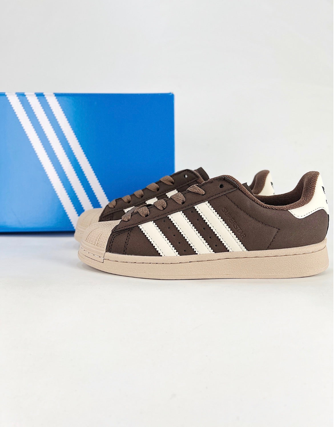 Adidas Superstar II Sneakers (Aurora Coffee / Off White / Stone Khaki)