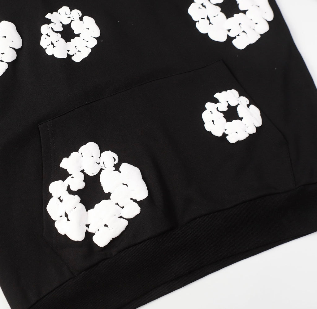 Denim Tears Cotton Wreath Hoodie (Black)