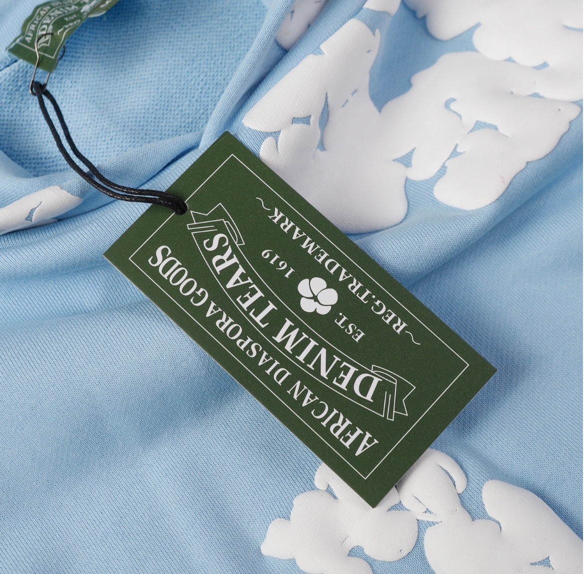 Denim Tears Cotton Wreath Hoodie (Light Blue)